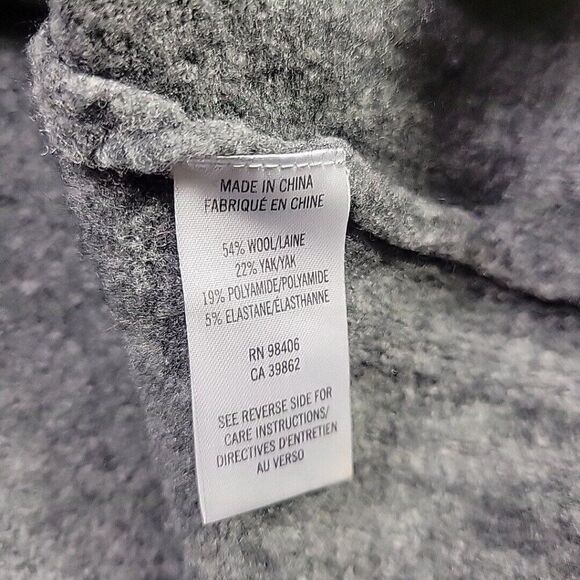 Theory Turtleneck Sweater Womens Large Gray Wool Blend Long Sleeve *FLAW* - Picture 8 of 9